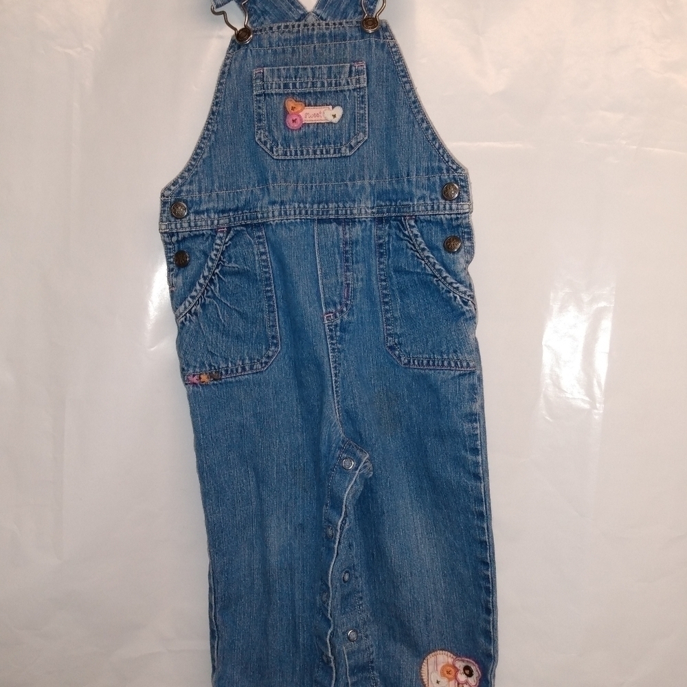 Carter's Girls Overalls, 24M, Blue , snap leg closure,  pre-owned